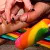 Tgirl Amy licks her lollypop and plays with her tranny-cock!